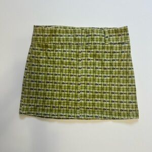 Plaid Green Mini Skirt